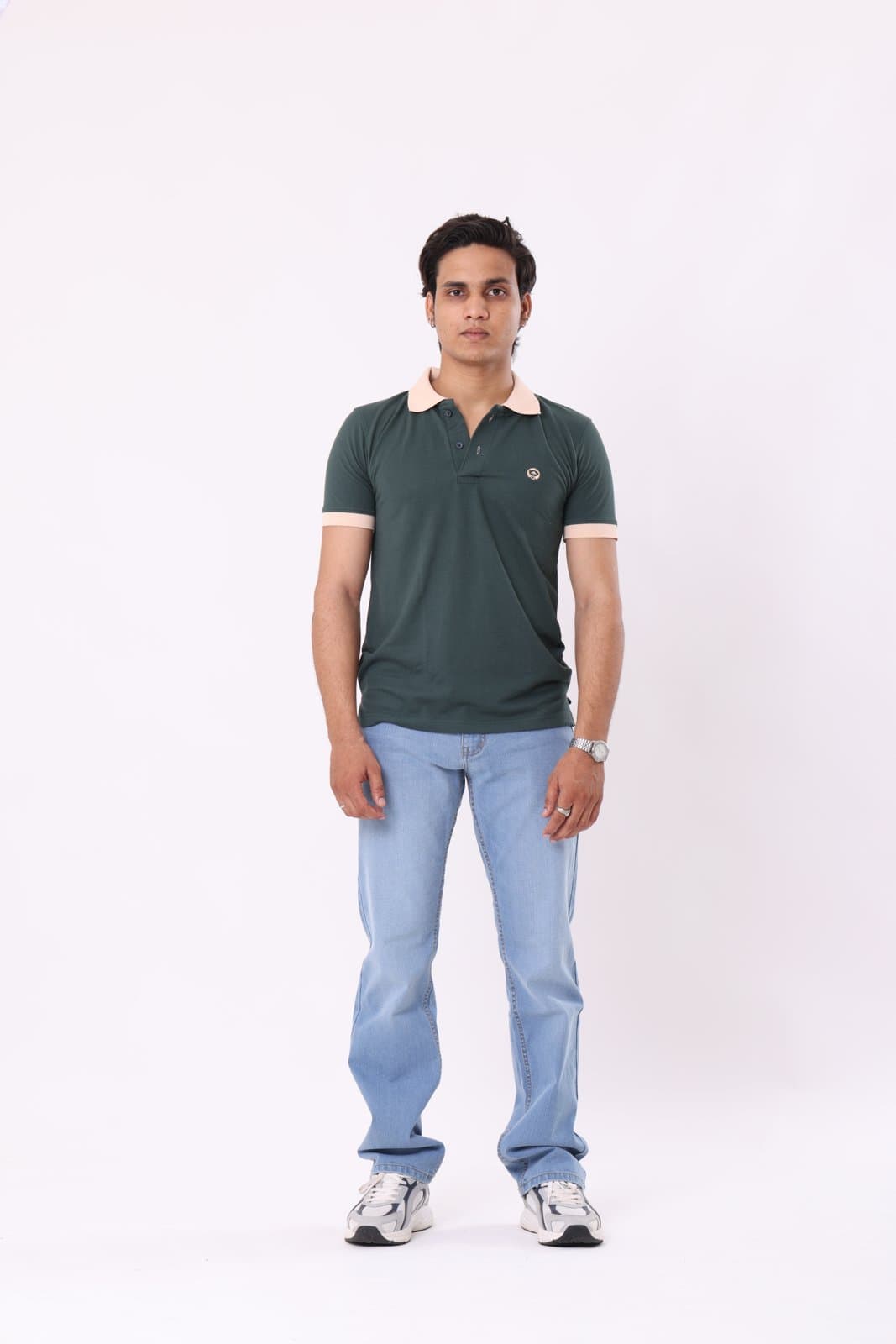 Ice Blue Straight Fit — front